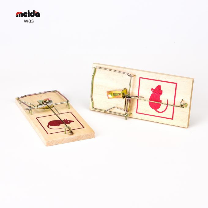 Captadoras de ratones de madera reutilizables para el control de plagas en el jardín 3