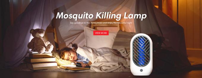 Asesino de mosquitos de flujo de aire eléctrico Luz UV LED de interior Trampa de insectos voladores con cable USB 480 horas 6