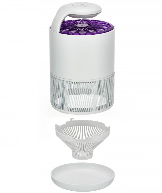 Asesino de mosquitos de flujo de aire eléctrico Luz UV LED de interior Trampa de insectos voladores con cable USB 480 horas 5