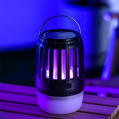 Un buen precio. 21-35 piezas IPX4 Luces nocturnas impermeables UV395 Bug Zapper Lámpara recargable contra mosquitos con panel solar en línea
